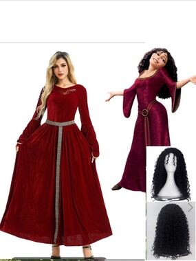 Mother Gothel Costume + Wig | Disney Tangled | Size Small